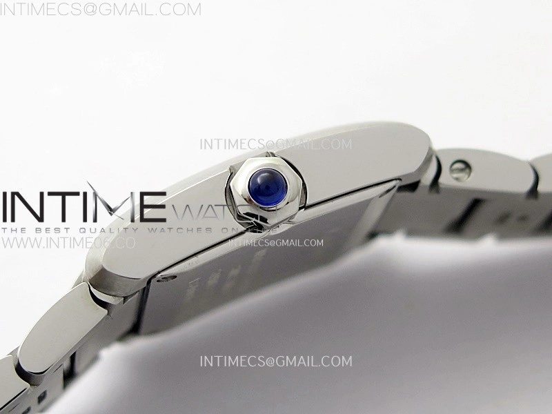 Tank Francaise Ladies 21.2mm SS 8848F 1:1 Best Edition Silver Dial on SS Bracelet Ronda Quartz